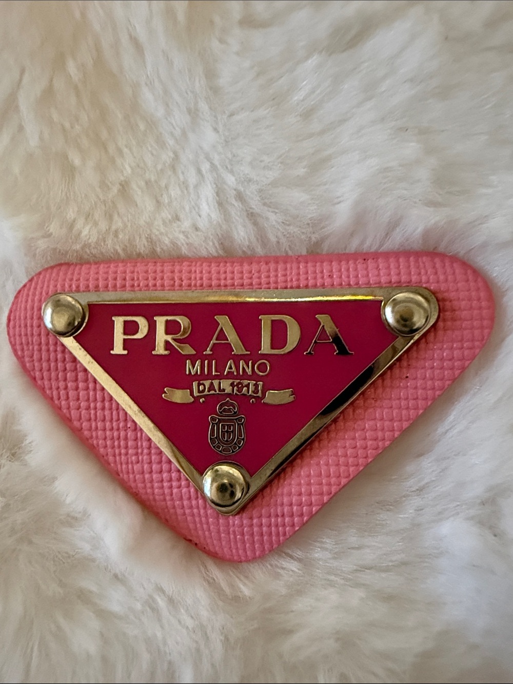 Pink Triangle Logo  Charm Badge